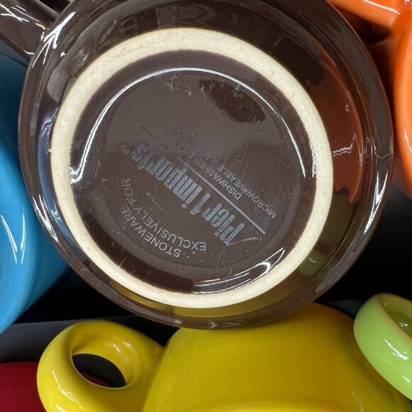 Pier 1 Imports Ceramic Stackable Coffee Mug Set of 6 Multicolor with Stand - Picture 6 of 12